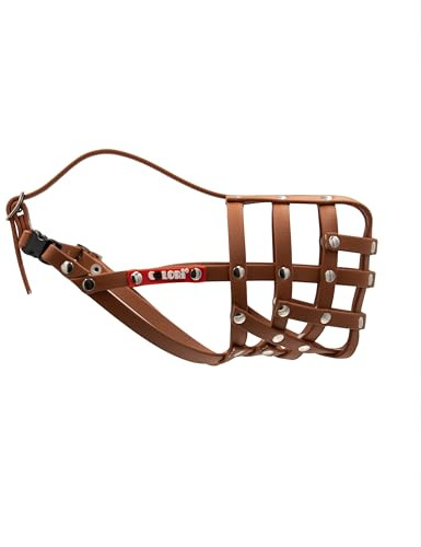 COLORI®-Maulkorb für mittlere Hunde, Größe 6, LIGHT BROWN - Natürliches Hecheln & Trinken, sanfter, schützt beim Schnüffeln/Stöbern, erschwert die Aufnahme unerwünschter Dinge