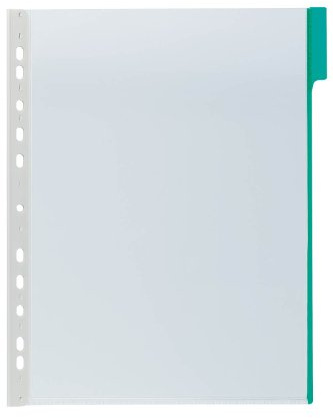 Durable Sichttafel Function Panel A4, Beutel à 5 Stück, grün, 560705 | Robuste Schautafeln aus glasklarer Hartfolie, mit 60 mm Tab, inkl. Einsteckschilder, scannertauglich & dokumentenecht