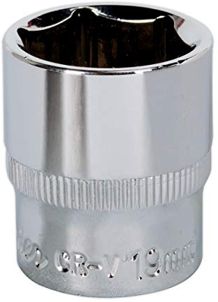 Sealey Sp3819 Walldrive Socket 19Mm 3/8Sq Drive Fully Polished
