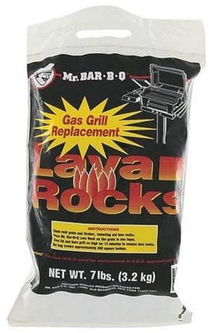 Natürliche Lavasteine für Feuerstelle | 3,2 kg | Beutel mit Feuerstelle Lavasteine | 1 Packung