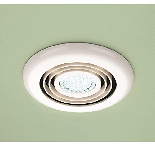 HIB 32600 Cyclone White Showerlight with LED Cool White Lamp & High Power Inline Fan