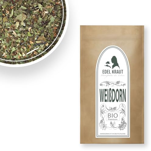Weißdorn Tee BIO 250g | EDEL KRAUT - PREMIUM Weißdornblätter mit Blüten | Weißdorntee Weißdornkraut | ohne jegliche Zusätze - crataegus - Weissdorn Tee