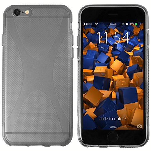 mumbi Hülle kompatibel mit iPhone 6 / 6S Handy Case Handyhülle, transparent schwarz