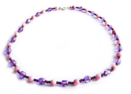 Jaspis violett sugilit farben Edelstein Kette Halskette Collier