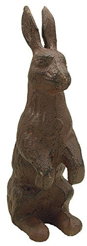 zeitzone Osterhase Figur Hase Ostern Gusseisen Landhaus Antik-Stil Braun 18cm
