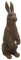 zeitzone Osterhase Figur Hase Ostern Gusseisen Landhaus Antik-Stil Braun 18cm