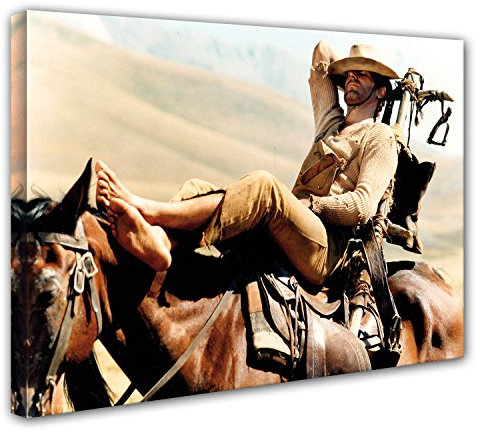 Terence Hill Bud Spencer - Der müde Joe - Pferd - Vier Fäuste für EIN Halleluja - Leinwand (80 x 60 cm)