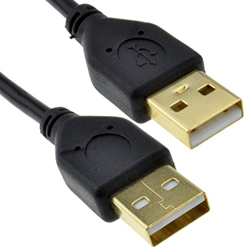 kenable USB 2.0 A to A Cable Male to Male High Speed 24AWG Shielded Gold Plated Black 1.2m