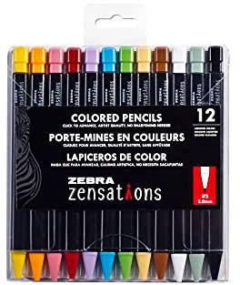 Zebra Zensations Colored Pencils 12/Pkg-Assorted