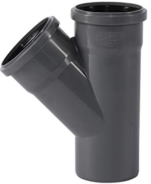 Ostendorf HTsafe Abzweig DN 90/90 mm 45 Grad HT-Rohr, Grau