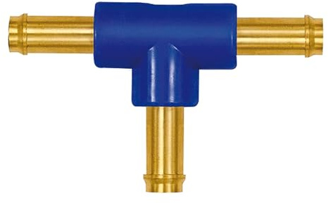 RIEGLER 133412-TPK-600 T-Schlauchverbindungsstutzen, für Schlauch LW 6 mm, Messing/POM, 1Stk
