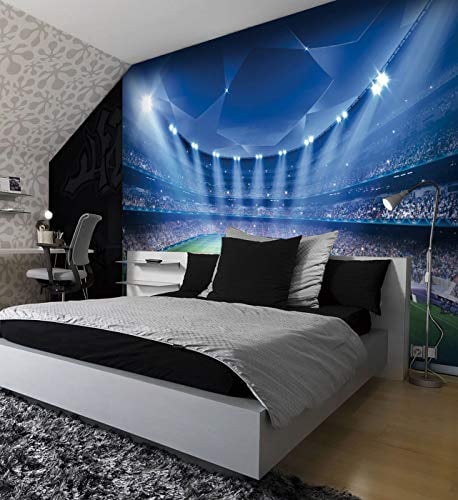 Fototapete, Fußballstadion, Sportplatz, Wandbild, Fototapete, Kinderzimmer, Dekoration, 260 x 175 cm
