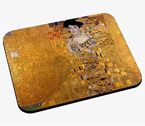 Tapis de Souris Peinture Gustav Klimt Portrait d'Adèle Bloch Bauer I Art Vintage Original Or Doré