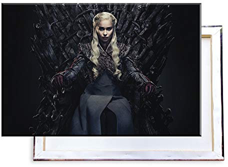 Unified Distribution Game of Thrones - Eiserner Tron Daenerys Targaryen - 100x70 cm - Bilder & Kunstdrucke fertig auf Leinwand aufgespannt und in erstklassiger Druckqualität