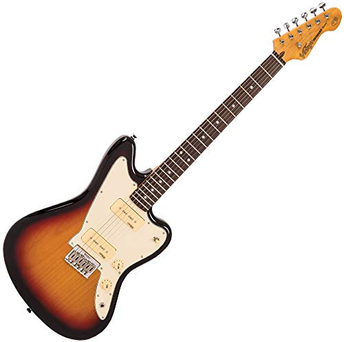 VINTAGE V65 REISSUED HARD TAIL ELECTRIC GUITAR ~ SUNBURST