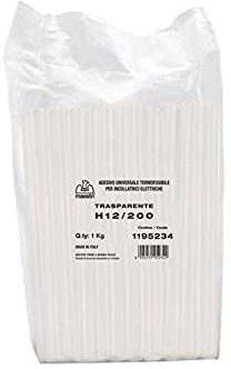 STICK BASTONCINI RICAMBI COLLA A CALDO 12x200mm 1 Kg TRASPARENTE PISTOLA