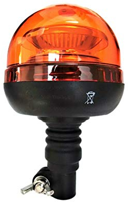 Orange LED Rundumleuchte Warnleuchte 45 LED 12V 24V R65 R10 E9 Drei-Licht-Modus