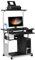 Yaheetech Mesa Escritorio con Ruedas Escritorio con Estanteria 80x50x132cm Mesa de Ordenador con Bandeja de Teclado para Espacio Límite Negro