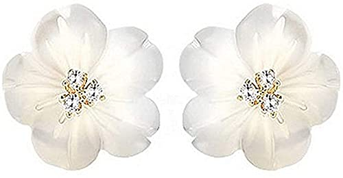 Kirschblüten Ohrstecker für Damen Mädchen Sterling Silber 925 Zirkonia Ohrringe Florale Ohrringe Hypoallergen Schmuck