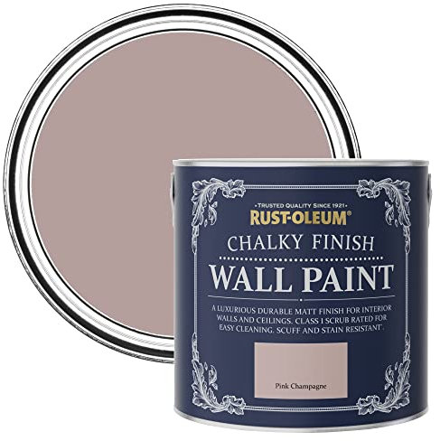Rust-Oleum Pink Matt Emulsion Wall Paint - Pink Champagne 2.5L