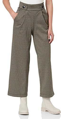 JDY Damen JDY geggo Mia Long Check Pant Jrs Noos Hose, Cobblestone, S EU