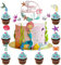 GOOGIT 39 Stück Mermaid Cake Topper Meerjungfrau Tortendeko Cupcake Topper für Geburtstagsfeiern Kinder (39 Stück - Meerjungfrau)