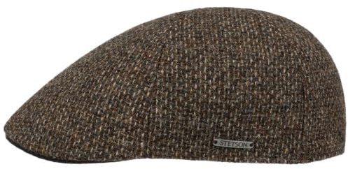 Stetson Texas Classic Wool Flatcap Herren Baumwollfutter Schirmmütze Herbst Winter braun XXL (62-63 cm)