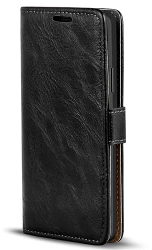 CoolGadget Premium Klapphülle für iPhone 11 Pro Max, Hochwertige PU Leder Schutzhülle mit Kartenfächern und Magnetverschluss, Schwarz