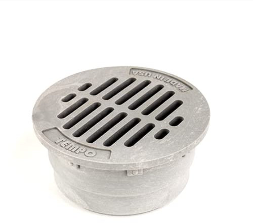 Premium USA Made 3 Inch GREY Outdoor Round Flat Drain Grate Cover - Fits 3 Inch Sewer & Drain Pipe/Fittings, (GREY)