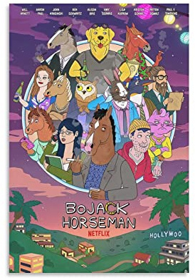 CAIAO Bojack Horseman Poster Wandkunst Poster Scroll Leinwand Gemälde Bild Wohnzimmer Dekor Zuhause 20 x 30 cm