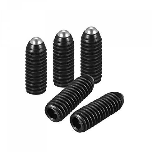sourcing map 5Stk. Madenschraube mit Kugelkopf M4x12mm metrischer Federstahl Innensechskant