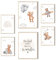 MeinBaby123® Poster Kinderzimmer | 6er Set DIN A4 Poster Set | Wandbilder mit Spruch | Regenbogen | Deko Kinderzimmer Mädchen und Jungen | Babyzimmer Deko (Bär & Flugzeuge)
