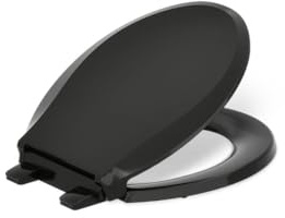 KOHLER Cachet Nightlight Round Toilet Seat Soft Close, ReadyLatch®, Black