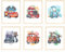 Nistio® Cars Filmposter Drucke, Cars Filmposter, Wandkunst, Dekor, Lightning McQueen, Set von 6, 20,3 x 25,4 cm (ungerahmt)