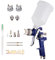 KATSU HVLP Paint Spray Gun Gravity Feed 600CC with 3 Copper Nozzles 1.4/1.7/2.0mm Pneumatic Air Paint Sprayer for Car Furniture Surface Coating Decorating Painting