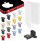 Empire 18 Pcs Set iPhone Dust Plug - Premium iPhone Charging Port Plug Set with Dust Plug Holder - Lightning Port Plug Compatible with iPhone Dust Plugs Multicolours