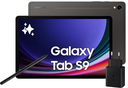 Samsung Galaxy Tab S9, Tablet AI, Display 11 Dynamic AMOLED 2X, 5G, RAM 12GB, 256GB, 8.400 mAh, Snapdragon 8 Gen 2, Android 13, IP68, Graphite, [Versione italiana] 2023, Caricabatterie 45W incluso
