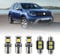 njssjd 10pcs White LED Interior Light Kit for 2018-2023 Dacia Duster II, 2021-2023 Dacia Sandero III Super Bright 6000K Interior Light Bulbs Map Dome Light and Install Tool