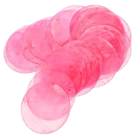 TOPPERFUN 100 Stück Muschelstücke, 5 cm/2 zoll weiße dekorative Muscheln mit 2 Löchern für die Handherstellung, Perlmuttstücke für Windspiel Türvorhang, DIY Handwerk, hängende Schmuckherstellung