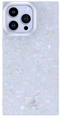 Cocomii Square Case Compatible with iPhone 15 Pro Max - Slim, Glossy, Opalescent Pearl, Glittering Shell, Easy to Hold, Anti-Scratch, Shockproof (Iridescent)
