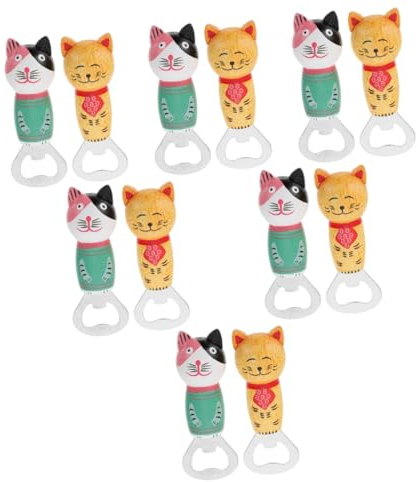 MAGICLULU 12 Pz apribottiglie gatto in legno novità apribottiglie magnete lavagna apribottiglie magneti apribottiglie elettrico per vino adesivo per Farfalla