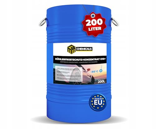 MRM Chemicals G12+ Konzentrat 200 L Fass Kühlmittel & Kühlerfrostschutz – Longlife Kühlflüssigkeit für Auto, Motorrad & Nutzfahrzeuge | Schutz vor Überhitzung, Frost & Korrosion