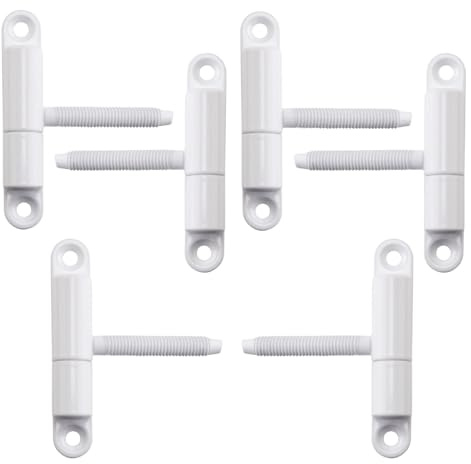 SOTECH 6 Stück Türbänder Einbohrband 15 x 83 mm mit Zapfen M8 x 47 mm | Renovierband Anschraubband Scharnier für Innentüren zum Anschrauben Einbohren Stahl weiß