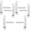SOTECH 6 Stück Türbänder Einbohrband 15 x 83 mm mit Zapfen M8 x 47 mm Renovierband Anschraubband Scharnier für Innentüren zum Anschrauben/Einbohren (Stahl weiß)