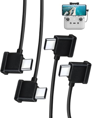 LKTOP RC-N1/N2 Remote Controller Cable for DJI Mavic 3/3 Classic, Air 3/2/2S, Mini 2/2 SE/3 Pro, 90 Degree Data Cord Accessories (Standard Micro-USB Connector)