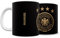 DFB Fanartikel Tasse mit Name personalisiert I Kaffeetasse für Fans der Nationalmannschaft (0,3l) mit DFB Logo I Geschenk für Fußballfans (Porzellan, Logo Gold)