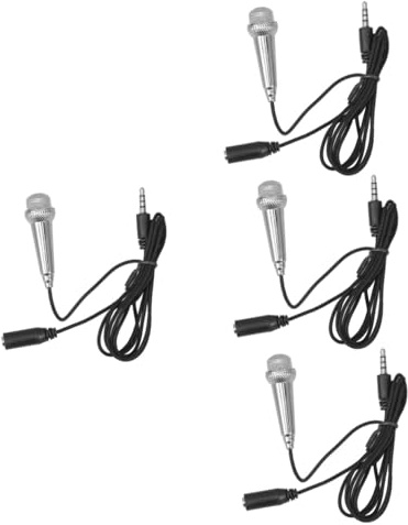 Toyvian 4pcs Mini Portable Microphone for Smartphone Compact for Singing and Voice Recording Lightweight Design Suitable for Go Use