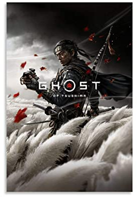WYYXF Leinwand Bild Spielposter Geist von Tsushima Dekorative Poster Wandkunst Wohnzimmer Poster Schlafzimmer Malerei Ohne Rahmen (50x70cm)