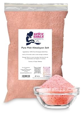 Spice Girls Ingredients Himalayan Pink Salt – 100% Pure Fine Rock Salt | Natural Mineral-Rich Seasoning for Cooking, Baking & Wellness | Unrefined, Food-Grade & Authentic | Bulk Resealable Bag (2kg)
