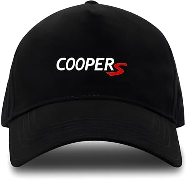 Genérico Schwarze Kappe für Fans Cooper S - Öko-Baumwolle, Schwarz , One size
